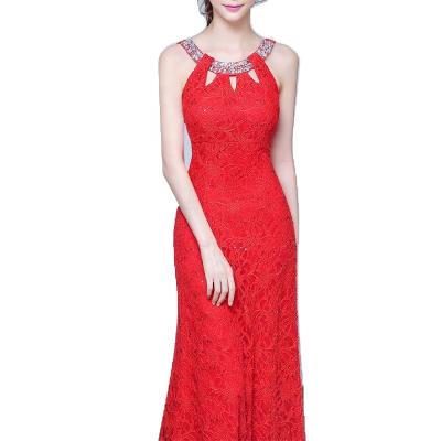 China Sequin Heaven and Earth Anti-Static Fascinating Red Evening Dresses for Women 2022 Luxury Elegant V-neck Long Formal Dress for sale