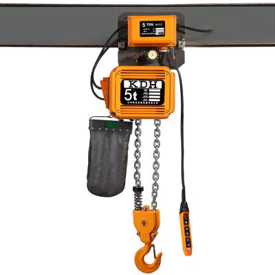 China High Quality Traveling Type Construction Crane KDH Double Speed 5 Ton Lifting Material Lifting With Trolley for sale