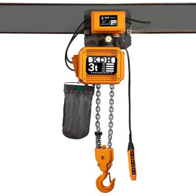 China High Quality Construction Crane KDH 3 Ton 3KW Dual Speed Traveling Type Lifting Equipment With Trolley for sale