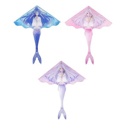 China Polyester 1.4m Mermaid Design Kite wholesale, kites for adults easy to fly for sale
