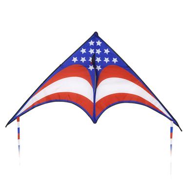 China Polyester 1.5 meter Star Stripe Flying Swallow Kite for wholesale, kites for adults easy to fly OEM Customized Logo Colour for sale