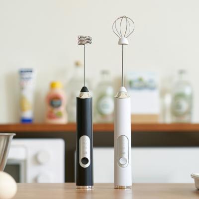 China Frother 2 Viable Electric Milk Beater 3 Speed USB Milk Foamer Mixer Cappuccino Coffee Egg Beater Handheld Adjustable Drinks Mixer for sale