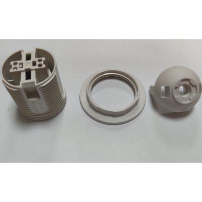 China Full Screw Onering Two Ring Industrial Decorative Bakelite Lamp Holder E27 Lighting Socket for sale