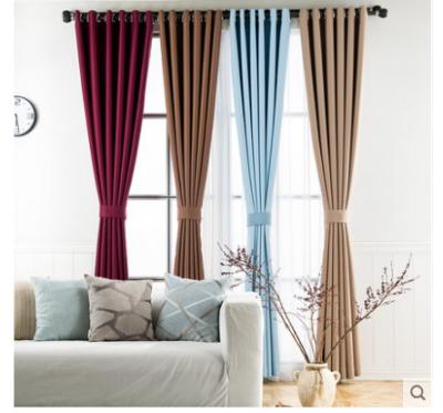 China Cheap Ready Made Blackout Simple Design Blackout Liner Grommet Curtains for sale