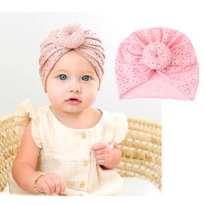 China Baby Hair Accessories 2022 Hot Sale Baby Hair Accessories Breathable Hollow Donut Turbans Beach Indian Turban For 3-12 Months Newborn for sale