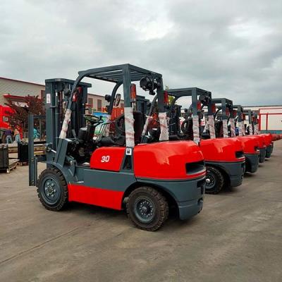 China 3500kg CPCD35 Diesel Powered Forklift Truck With Duplex Full Free Lift Mast for sale