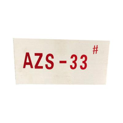 China AZS 33 36 41 Brick Zirconium Corundum Bricks Glass Furnace Fused Cast AZS Block for sale