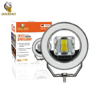China 4.5 Inch Round Red Devil Eyes LED Headlamp For Car For Motorcycle Auto Parts for sale