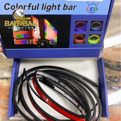 China 2.4m RGB Running Strobe Multiple Color LED Light bar Truck Fancy Light Car Accessories Atuo Lighting System Decoration Parts for sale