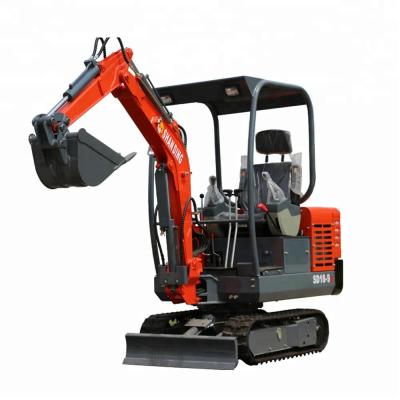 China Construction works Increase Power 19KW Digger Hydraulic Pilot Boom Swing Operation 1.8 Ton Mini Excavator SD18-9B for sale