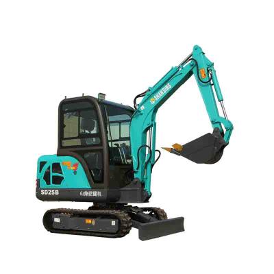 China Farms Guaranteed Quality SD25B Cheap Mini Crawler Excavator with Cabin for Sale for sale