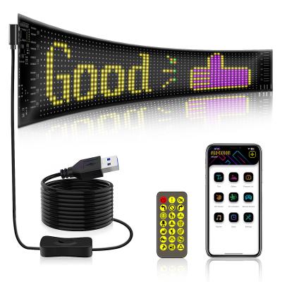China Auto-LED-tekenbeeldscherm 16*64 Programmeerbaar USB 5V RGB-patroon Animatie tekst DIY Scrolling Panel Afstandsbediening Reclame LED-scherm Te koop