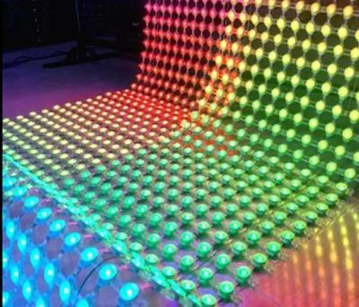 China Flexibel LED Gordijn Display Net Scherm Pixel LED Punt Licht LED Mesh Scherm voor Media Gevel Te koop