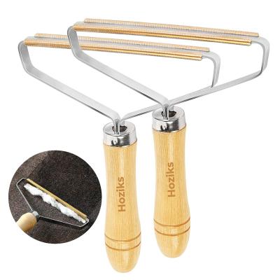 China Sustainable Portable Manual Clothes Fiber Brush Remover Tool Double Sided Coat Hair Removal Ball Woven Coat Sweater Razor Fluff Cloth for sale