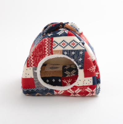 China 2021 HISAZUMI Amazon Breathable Wholesale Hot Selling Manufacturing Well-designed Block Mat Flower Flannel Arch Pet Nest Pet House for sale