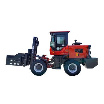 China Building Material Shops 2 Ton Semi Electric Cattle China 4x4 Manufacturer All Terrain Forklift for sale