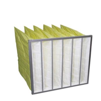 China Hotels Customized Medium Efficiency F7 F8 F9 Ventilation System Bag Air Filter Pockets Filter for sale