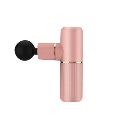 China Mini Portable Massage Gun 4 Head Small Adjustable Speed USB Vibrator Full Body Electric Muscle Massager Fascial Fill Gun for sale