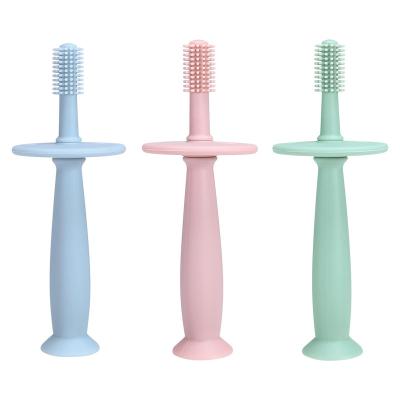China Factory Direct Selling Soft Silicone Oral Soft Baby Hair Care Infant Training Oral Toothbrush Baby Hair Care for sale