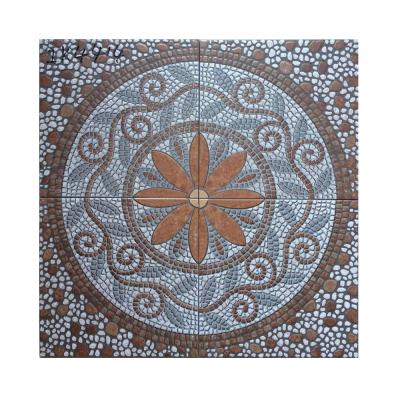 China Glazed Metal Tiles 400x400mm Clay Inkjet Matte Floor Tile Red Ceramic Outdoor for sale