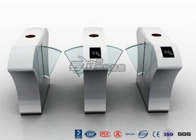 Chine Porte piétonnière de tourniquet d'aileron en verre organique, système 20W de contrôle d'accès de tourniquet à vendre
