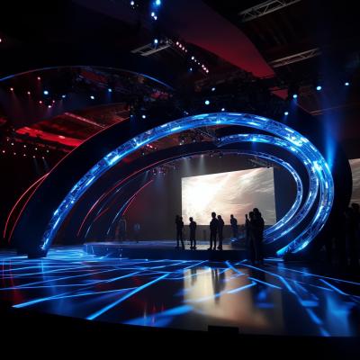 China P3 - P6 Curved LED Display Screen Outdoor With 14bit Gray Scale for sale