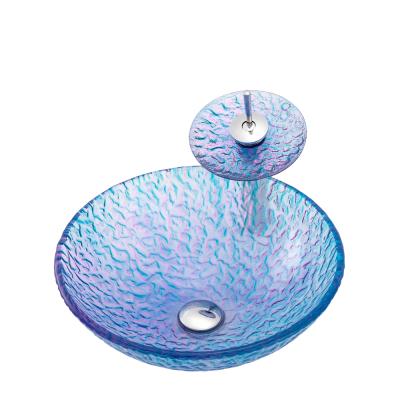 China Modern hot sale vanity sink sundowner fashionable bathroom sink glass sink for washroom for sale