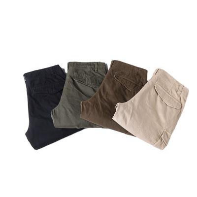 China Anti-wrinkle 2021 Summer Cotton Army Length Multi-pocket Cargo Casual Shorts Pants Loose For Man dropshipping for sale
