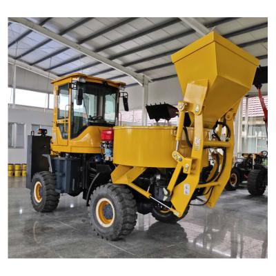 China Portable High Productivity Mini DIBO Self Loading Flat Mouth Concrete Pan Concrete Mixer Truck Machine For Sale for sale