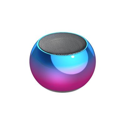 China Hot Selling Colorful Cordless Amazon Round M3 3d Cannon Phone Function Mini Electroplating Steel Radio Supports U Disk Subwoofer Speaker for sale