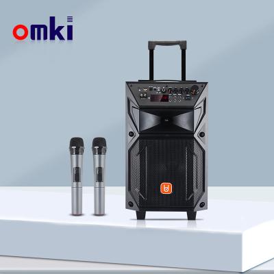 China None Tends 12 Inch Subwoofer USB Dancing Cart Wireless Outdoor Speaker With Wireless Microphone*2 for sale