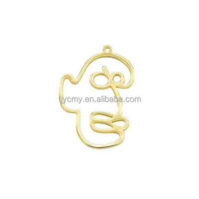 China Fashion CLASSIC European Simple Funny Hollow Face Pendants Necklace Irregular Women Jewelry - buy for sale