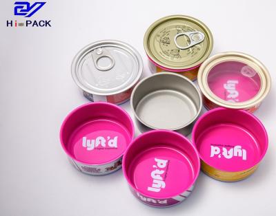 China Roze Rood Roze rundvlees blik voedselverpakking bestand tegen warm koken 50g 80g Te koop