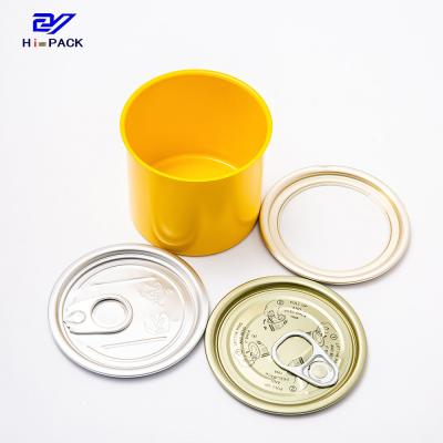 China Yellow CBD Tin Can With Lids 200ml D65x60mm Cigarette Tins Vintage for sale