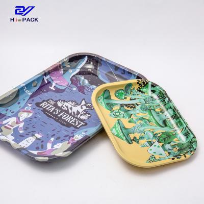 Cina Imballaggio personalizzabile di erbaccia può vassoio di metallo ovale per imballaggio di fiori con diversi modelli in vendita