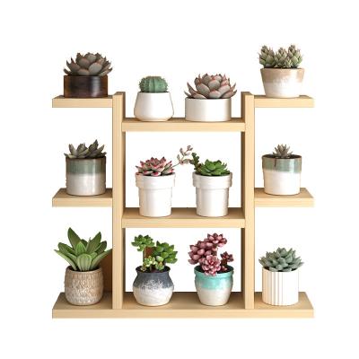 China Europe Customized Wholesale Wooden Flower Stand Display Stand Flower Display Rack for sale
