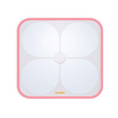 China Fasion Viable Multiple Languages Support Clover Digital Body Weight Scale Patent Technology Young Body Fat Scale for sale