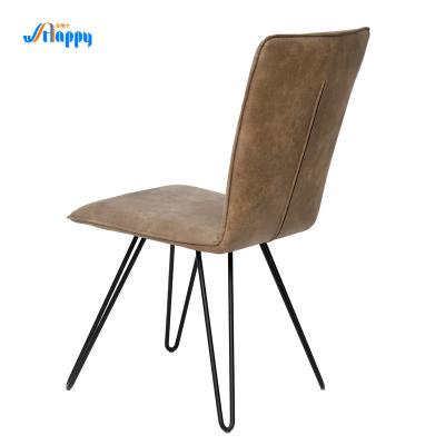 China Mid Century Leather Modern Dining Chair Fashionable With Customized Design Dc-7503 for sale