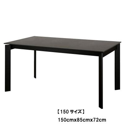 China 1500*850mm Ceramic Dining Table With Fixed Type Black Metal Base Dt-1017-150 for sale