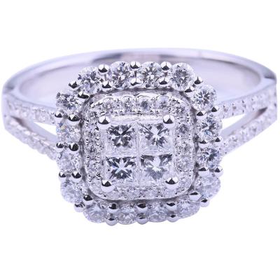 China Ring Design D.C.A. Romantic Classic White Cubic Zircon Engagement Women Wedding Band Female CZ Rings Jewelry for sale