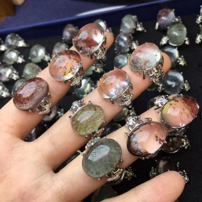 China CLASSIC Natural Silver Overlay Ring Wholesale German Silver Gemstone Mix Ring Gemstone Mix Ring for sale