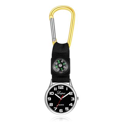 China Fashionable Attractive Nurse Gifts Stainless Steel Nato Nylon Banded Watch With Compass Strap Nurses Watch Quartz Pocket For Nurse for sale
