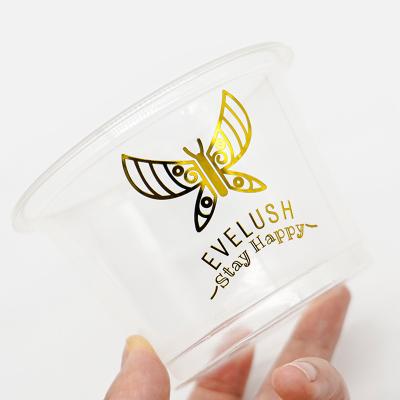 China Waterproof custom gold Transfer sticker 3D mental UV self adhesive label wholesale nickle personalized golden logo for cosmetics for sale
