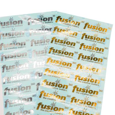 China Waterproof custom gold sliver metal transfer sticker 3D mental UV self adhesive label Decoration logo for cosmetics sunglasses waterproof for sale