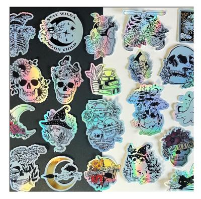 China Holographic Customized Design Die Cut Holographic Vinyl Stickers Effect Custom Hologram Pattern Sticker for sale
