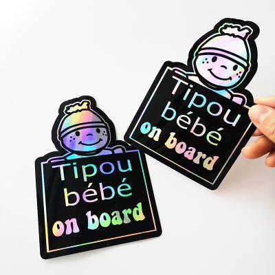 China Holographic Die Cut Logo Reflective Glitter Hologram Label Sticker Custom Holographic Sticker for sale