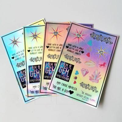 China Holographic Hot Waterproof Custom 3D Laser Adhesive Logo Made Printed Holographic Sticker for sale