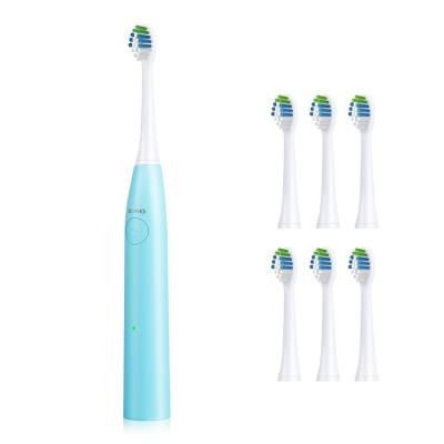 China Teeth Cleaning 360 Sonic Electric Toothbrush Replacement 6 Heads Rechargeable 5 Speed Electric Toothbrush Sonic Electric Toothbrush For Adult for sale