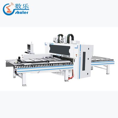 China Hotels Six Side Automatic CNC Door Manufacturing MDF Wood Panel Boring Drilling Machine For Woodworking for sale