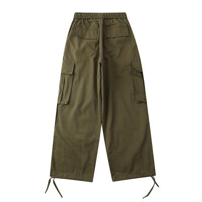 China Anti-wrinkle Fashion Vintage High Low Waist Streetwear Women Wide Leg Loose Cago Pants With Pockets for sale